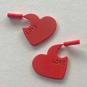 Red Heart Earrings